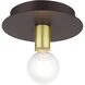 Hillview 1 Light 8 inch Bronze Flush Mount Ceiling Light