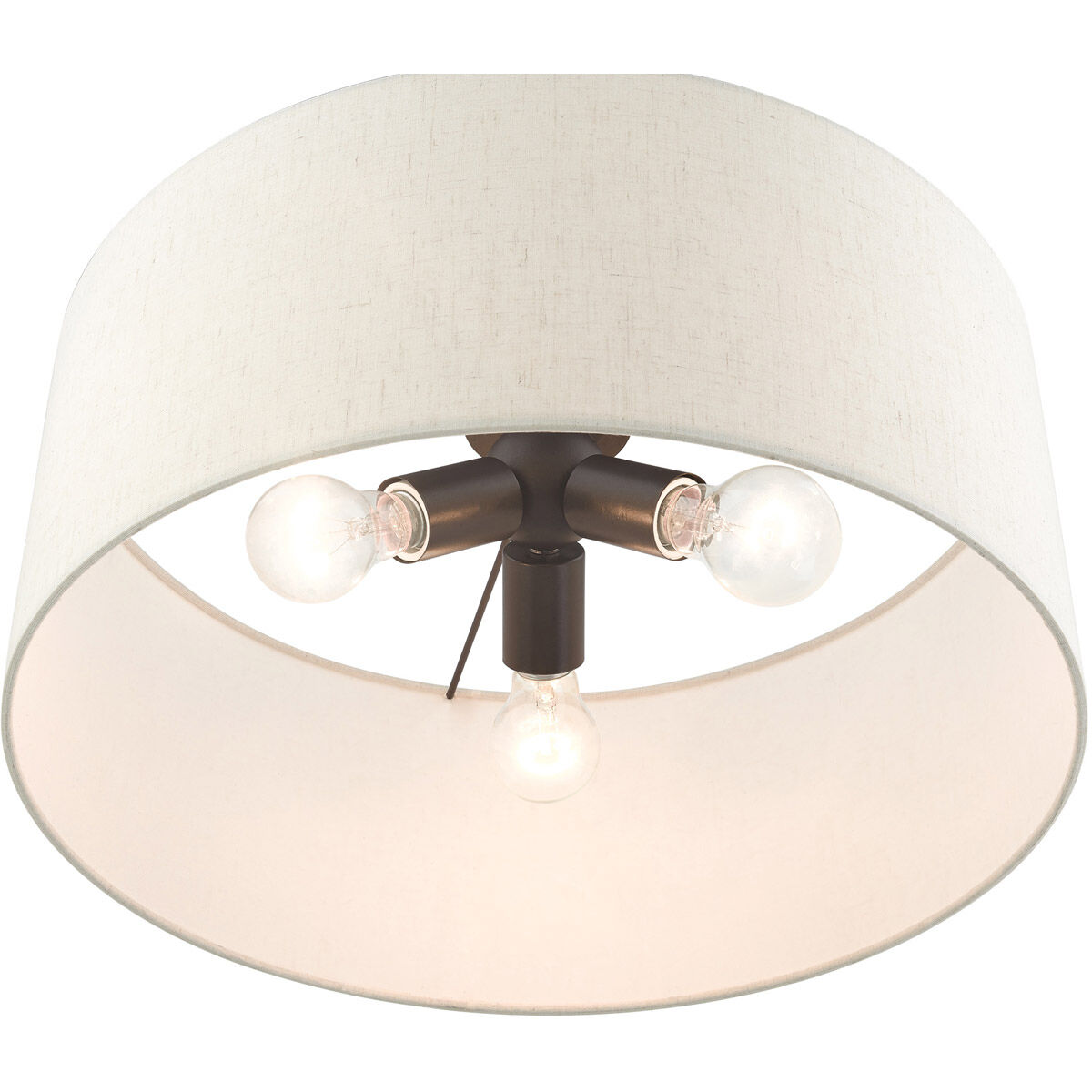 Meadow 3 Light 18 inch English Bronze Drum Pendant Ceiling Light 