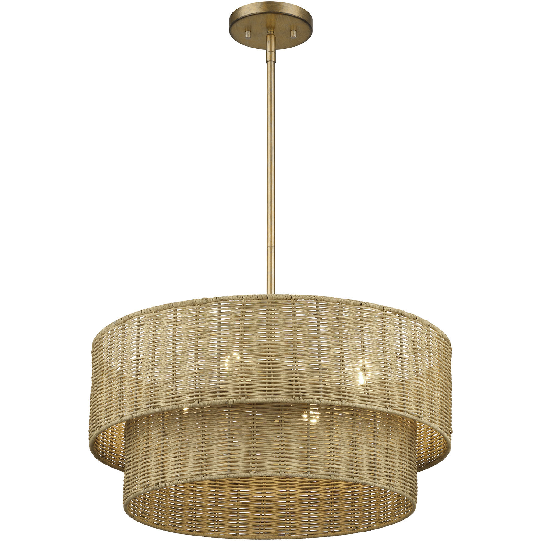 Weavington 4 Light 21 inch Antique Gold Leaf Pendant Chandelier Ceiling Light