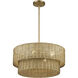 Weavington 4 Light 21 inch Antique Gold Leaf Pendant Chandelier Ceiling Light