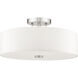 Meridian 3 Light 15 inch Brushed Nickel Semi-Flush Mount Ceiling Light