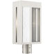 Lafayette 1 Light 17 inch Brushed Nickel Outdoor Post Top Lantern