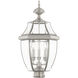Monterey 3 Light 23.5 inch Brushed Nickel Outdoor Post Top Lantern