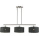 Weavington 3 Light 46 inch Brushed Nickel Linear Chandelier Ceiling Light, Extra Large