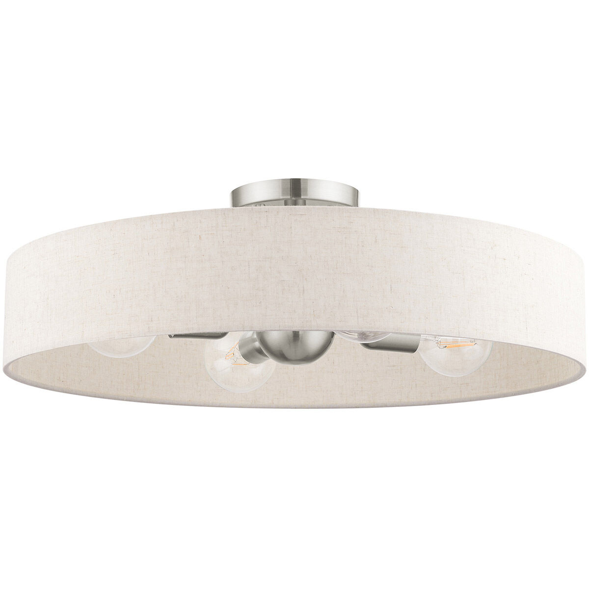 Venlo 4 Light 22 inch Brushed Nickel Semi Flush Ceiling Light