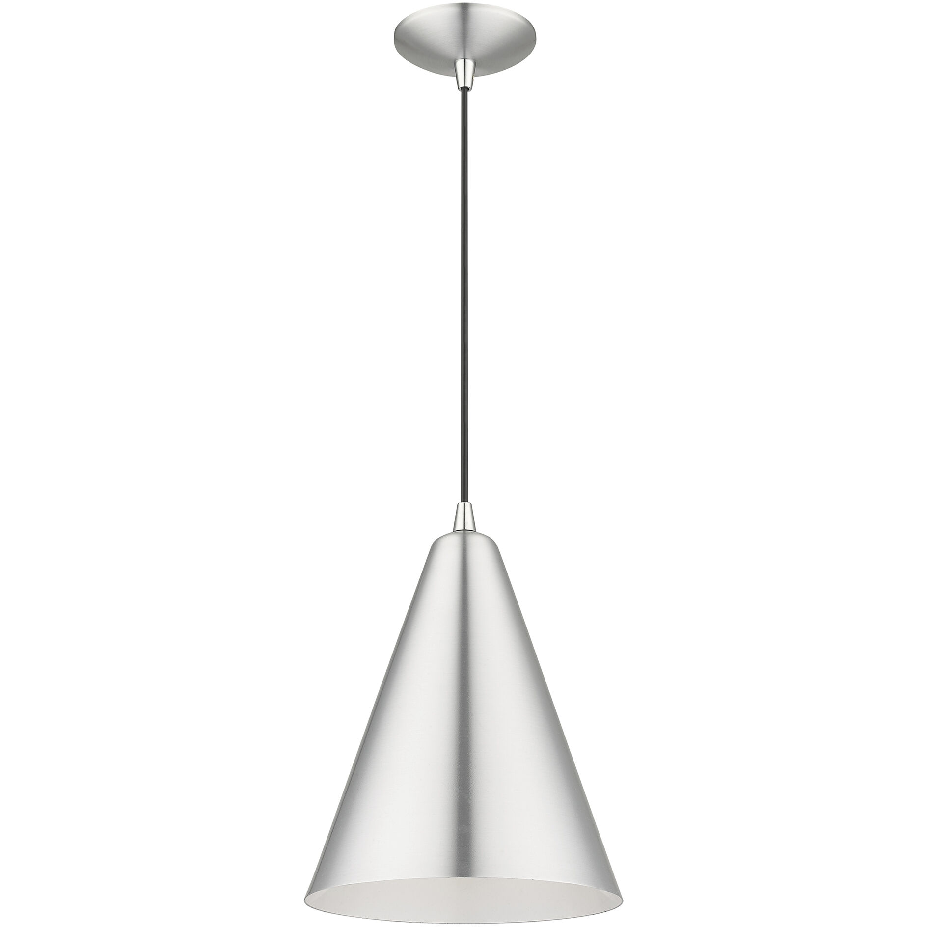 Dulce 1 Light 10 inch Brushed Aluminum with Polished Chrome Accents Pendant Ceiling Light