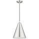 Dulce 1 Light 10 inch Brushed Aluminum with Polished Chrome Accents Pendant Ceiling Light