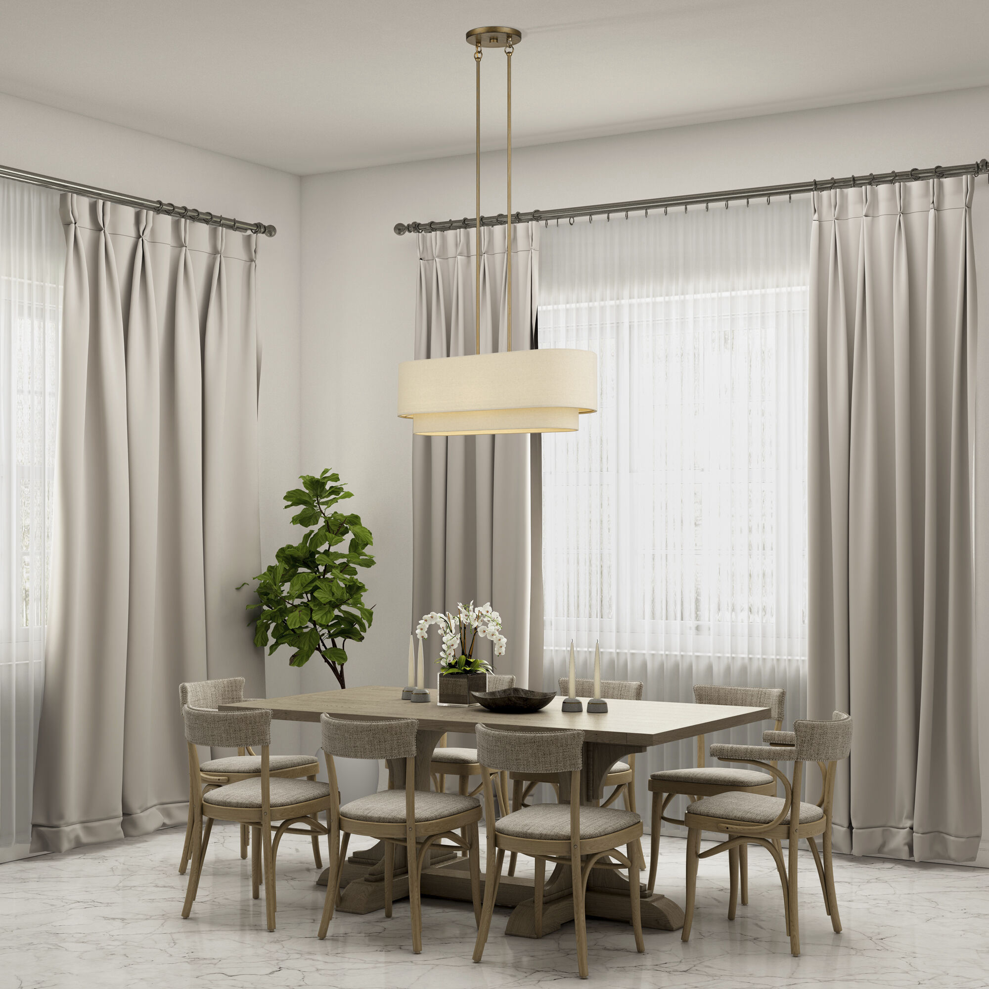 Bellingham 3 Light 30 inch Antique Gold Leaf Linear Chandelier Ceiling Light, Medium