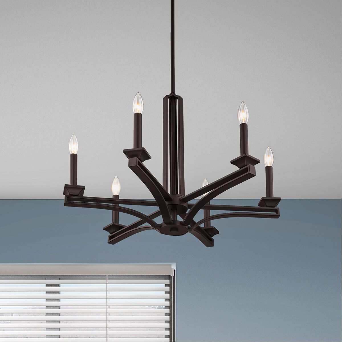 Trumbull 6 Light 26 inch Bronze Chandelier Ceiling Light