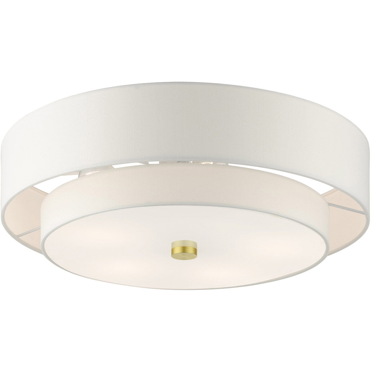Meridian 5 Light 22 inch Satin Brass Semi Flush Ceiling Light 