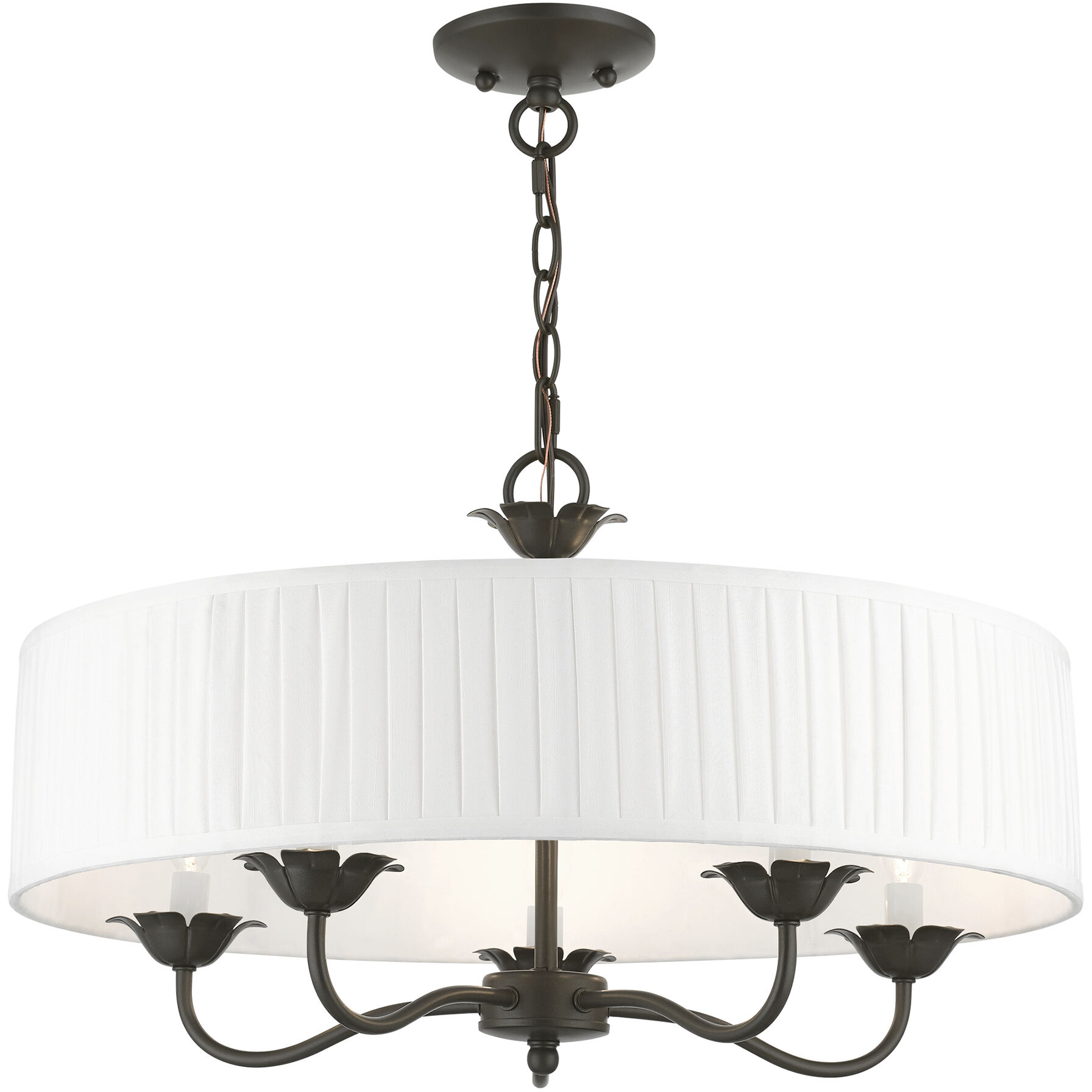 Edinburgh 5 Light 23 inch English Bronze Pendant Chandelier Ceiling Light