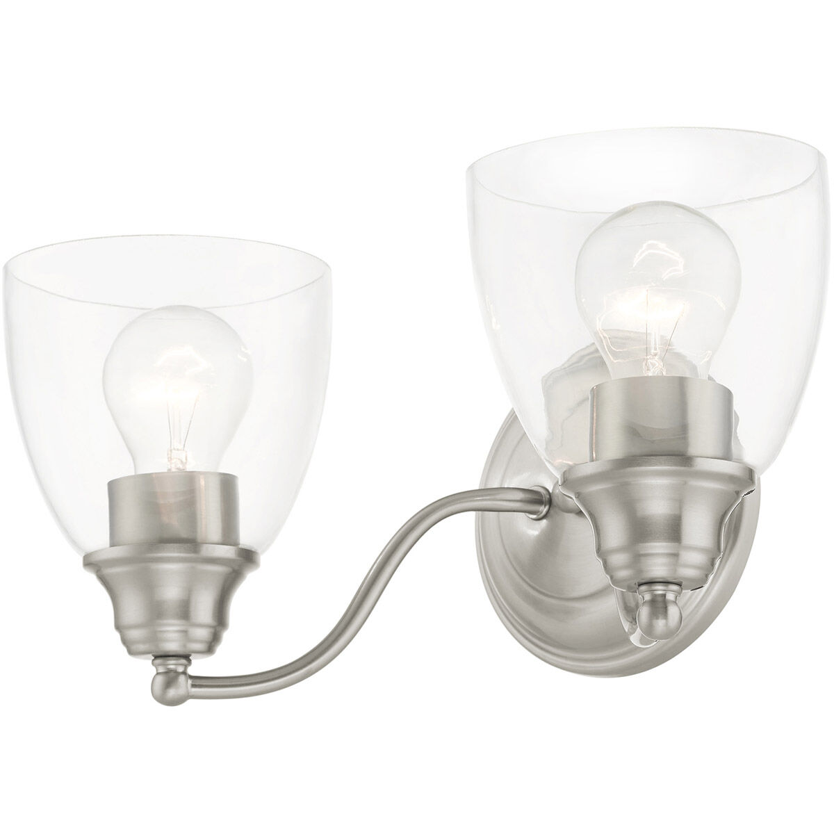 Montgomery 2 Light 14 inch Brushed Nickel Vanity Sconce Wall Light