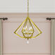 Diamond 6 Light 25 inch Polished Brass Chandelier Ceiling Light