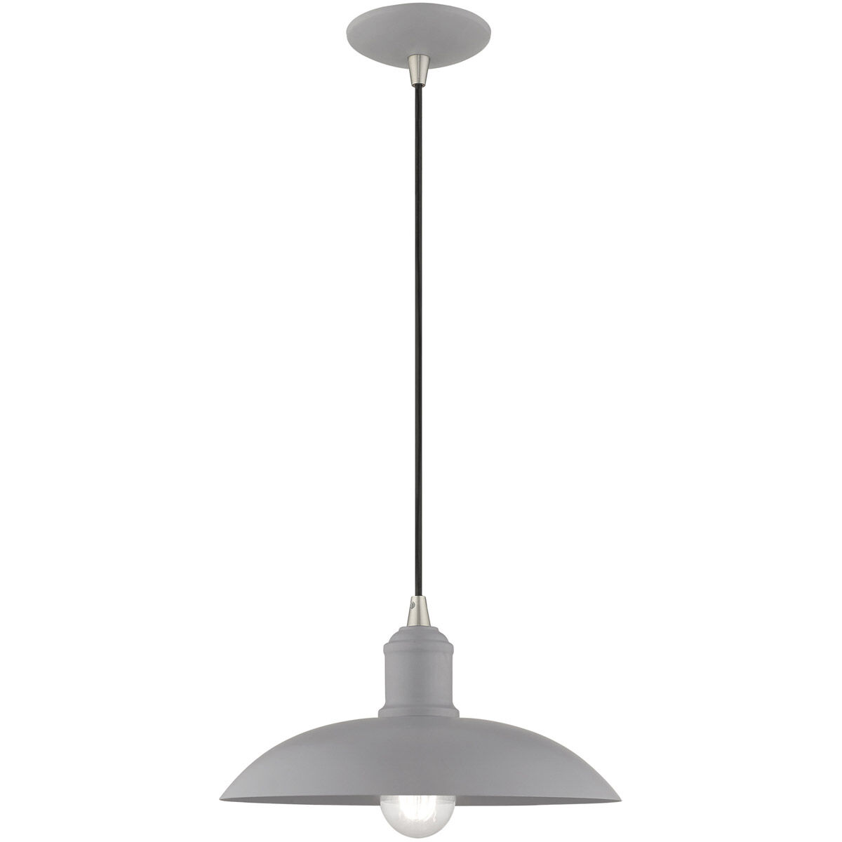 Allison 1 Light 12.5 inch Nordic Gray Mini Pendant Ceiling Light