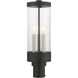 Hillcrest 3 Light 20 inch Textured Black Outdoor Post Top Lantern