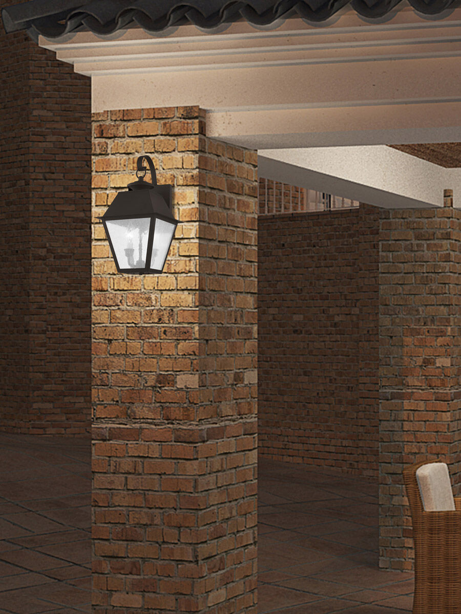 Mansfield 2 Light 17 inch Bronze Outdoor Wall Lantern