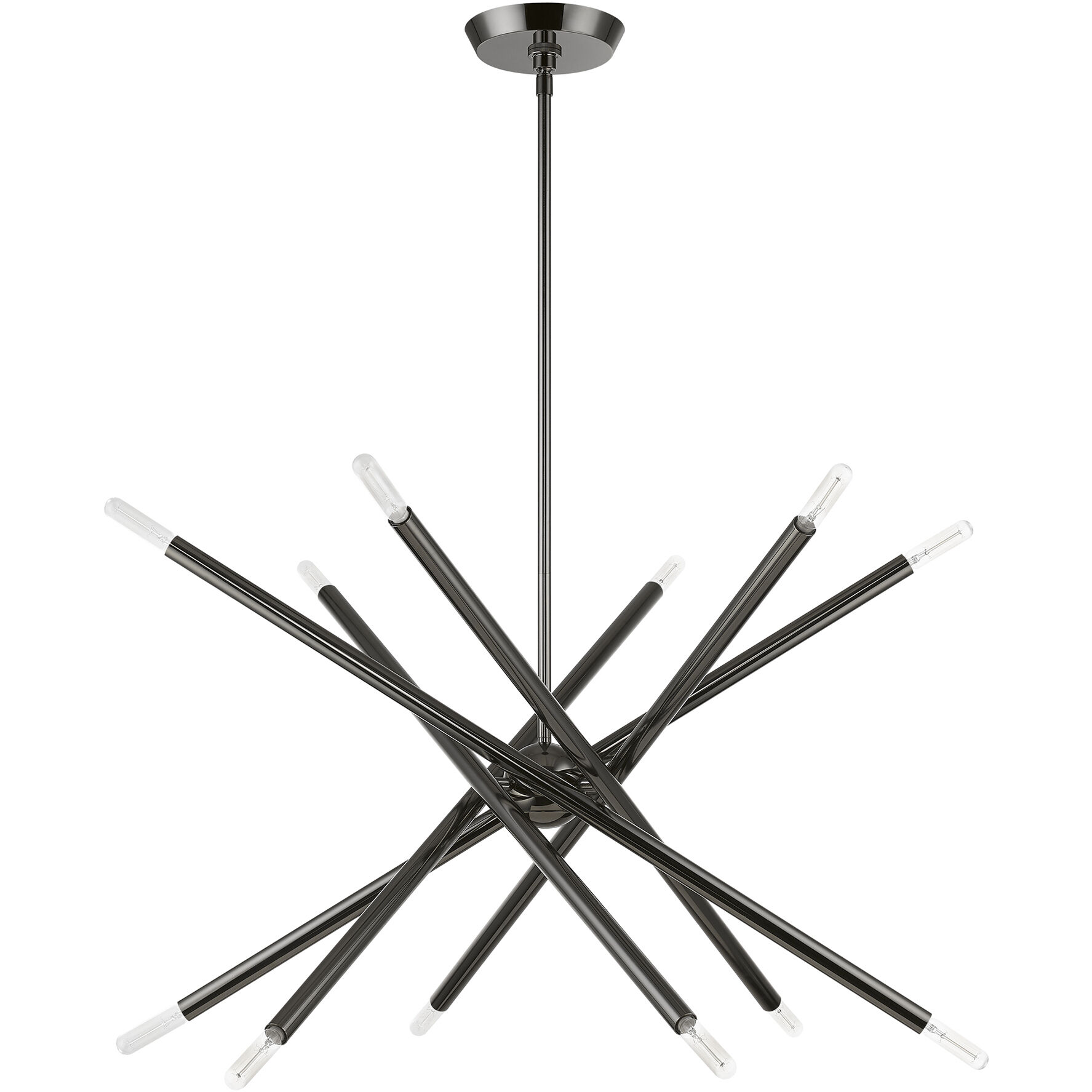 Soho 12 Light 28 inch Black Chrome Chandelier Ceiling Light