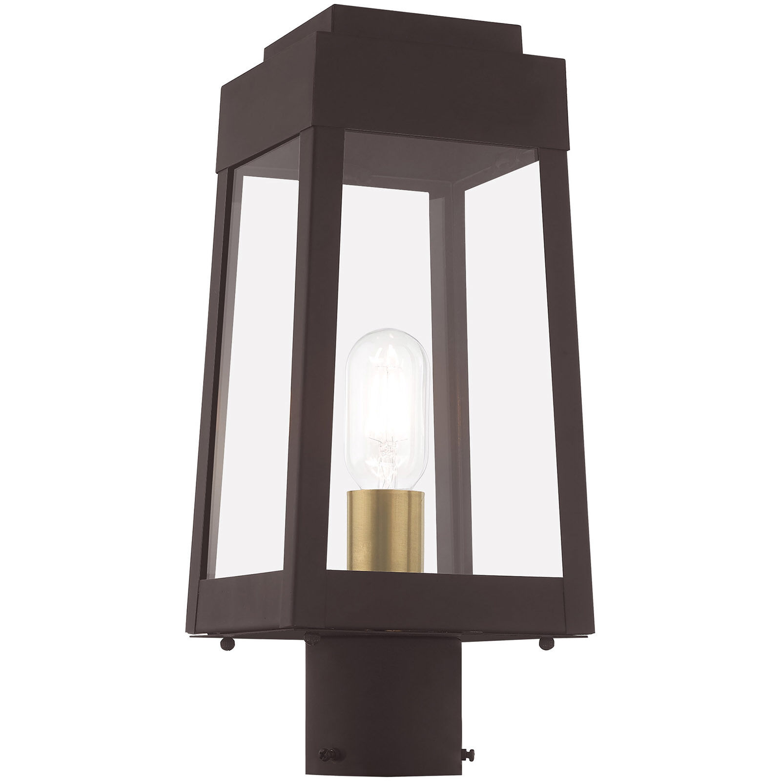 Oslo 1 Light 15 inch Bronze Outdoor Post Top Lantern