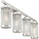 Industro 4 Light 36 inch Brushed Nickel Vanity Sconce Wall Light