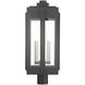 Lexington 3 Light 25 inch Black Outdoor Post Top Lantern