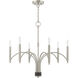 Wisteria 6 Light 26 inch Brushed Nickel Chandelier Ceiling Light