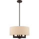 Cresthaven 4 Light 18 inch Bronze with Antique Brass Accents Chandelier Ceiling Light