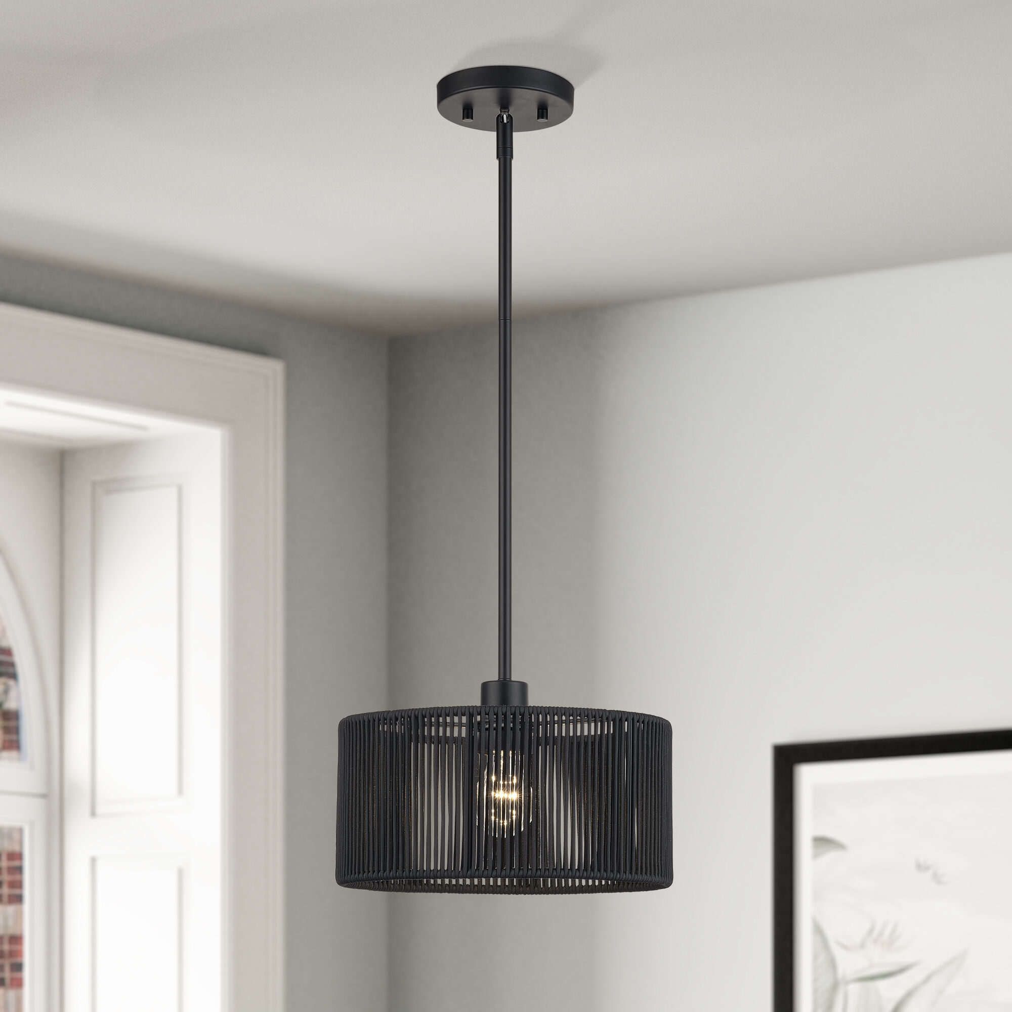 Acordia 1 Light 12 inch Black Pendant Ceiling Light