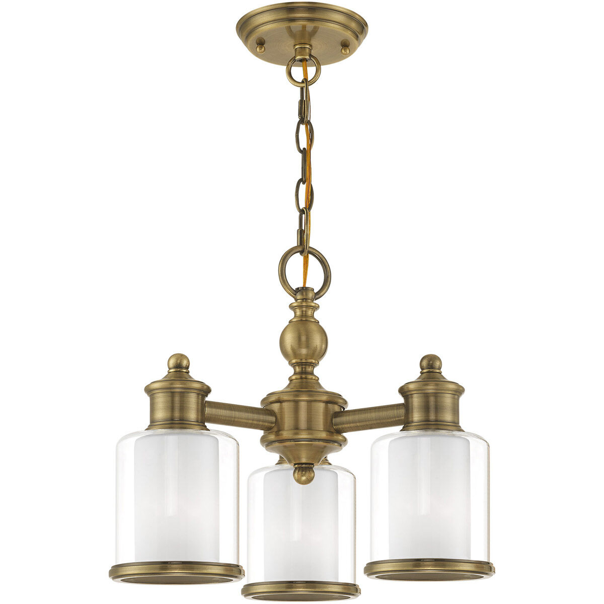Middlebush 3 Light 16 inch Antique Brass Convertible Mini Chandelier/Ceiling Mount Ceiling Light