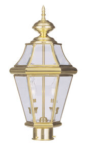 Georgetown 2 Light 21 inch Polished Brass Outdoor Post Top Lantern