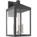 Nyack 3 Light 17.5 inch Scandinavian Gray Outdoor Wall Lantern
