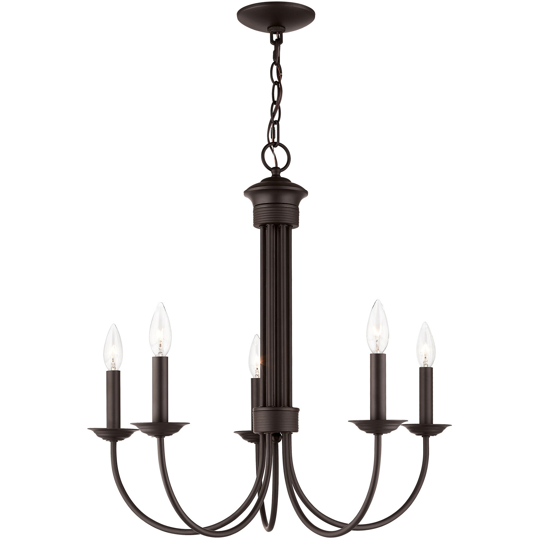 Estate 5 Light 25 inch Bronze Chandelier Ceiling Light