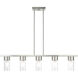 Carson 5 Light 40 inch Brushed Nickel Linear Chandelier Ceiling Light