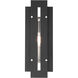 Utrecht 1 Light 22 inch Black with Brushed Nickel Accents Outdoor Wall Lantern