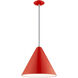 Allison 1 Light 14 inch Shiny Red Mini Pendant Ceiling Light