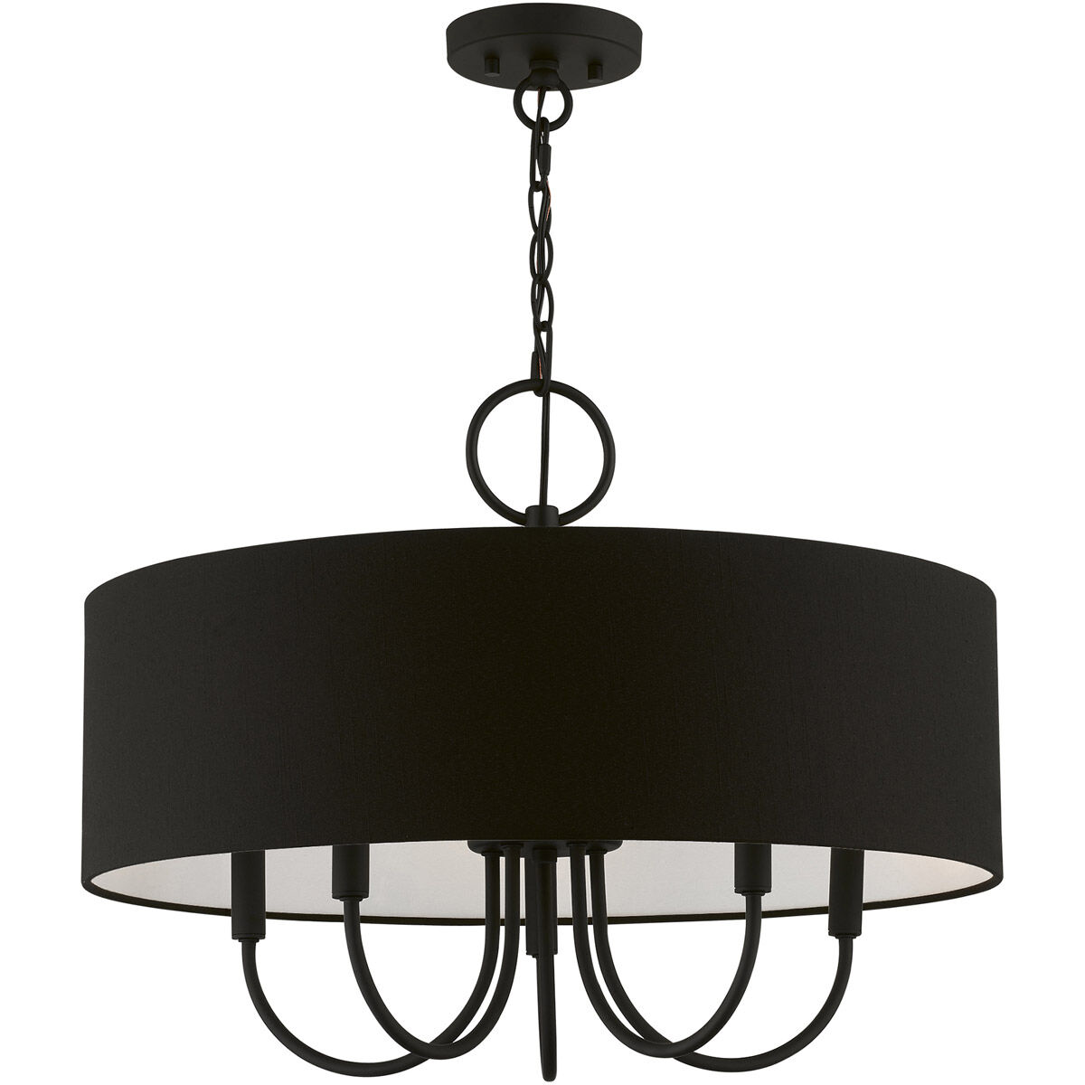 Birchwood 5 Light 23 inch Black Pendant Chandelier Ceiling Light