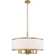 Park Ridge 7 Light 24 inch Antique Brass Pendant Chandelier Ceiling Light