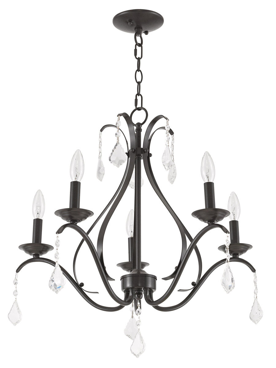 Caterina 5 Light 24 inch English Bronze Chandelier Ceiling Light