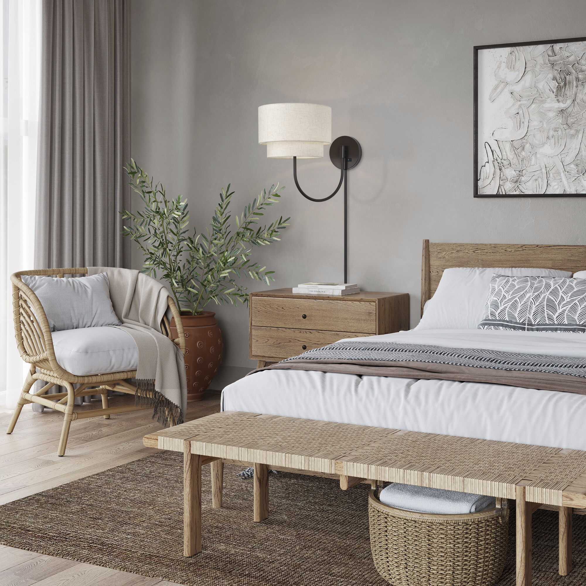 Manorwood 17.5 inch 60.00 watt English Bronze Swing Arm Wall Lamp Wall Light