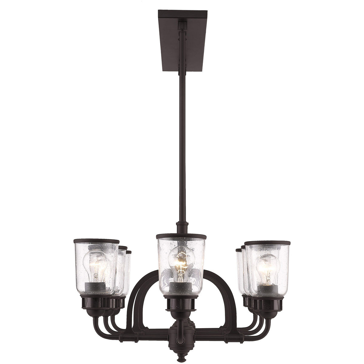 Lawrenceville 8 Light 40 inch Bronze Linear Chandelier Ceiling Light