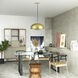 Domma 3 Light 17 inch Soft Gold with Polished Brass Accents Pendant Ceiling Light