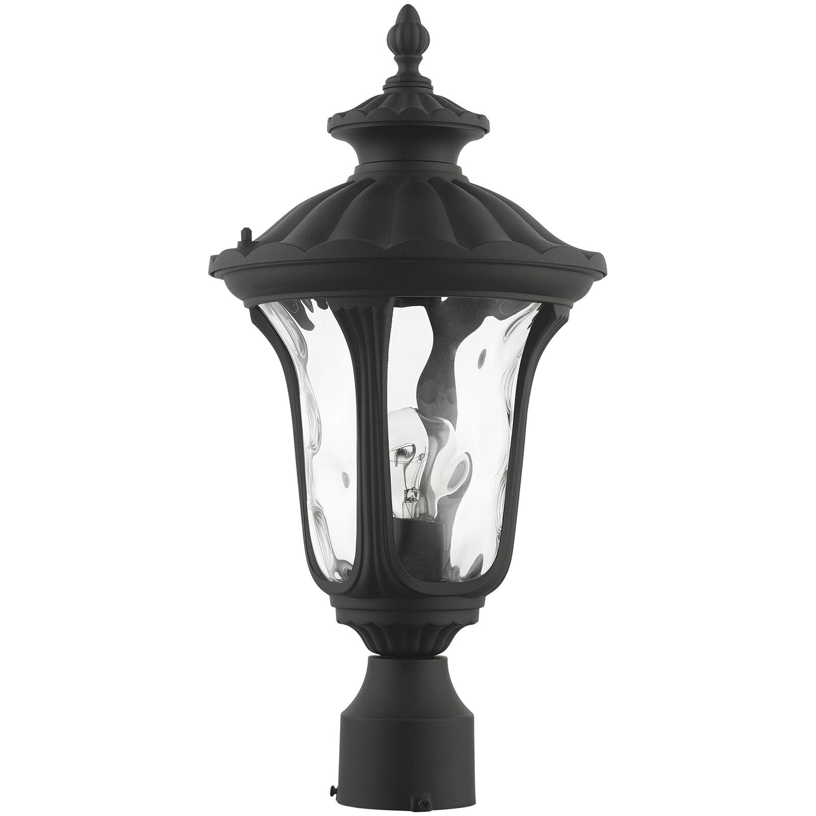 Oxford 1 Light 19 inch Textured Black Outdoor Post Top Lantern