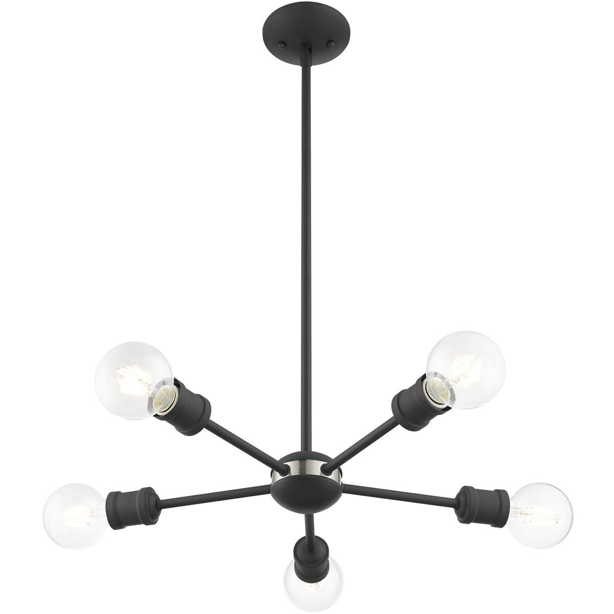 Lansdale 5 Light 19 inch Scandinavian Gray Chandelier Ceiling Light