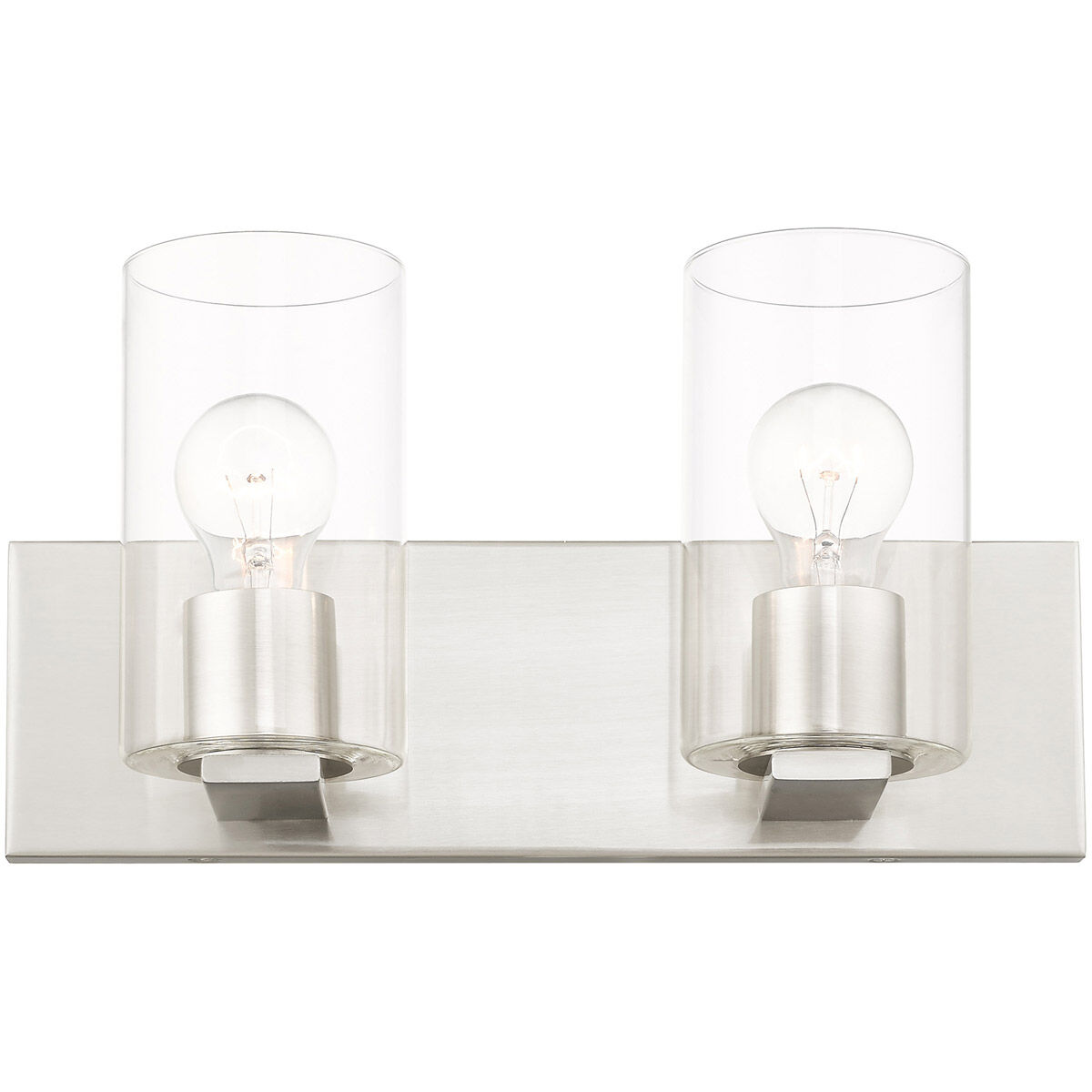 Zurich 2 Light 15 inch Brushed Nickel Vanity Sconce Wall Light