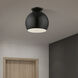 Piedmont 1 Light 10 inch Shiny Black Semi-Flush Mount Ceiling Light