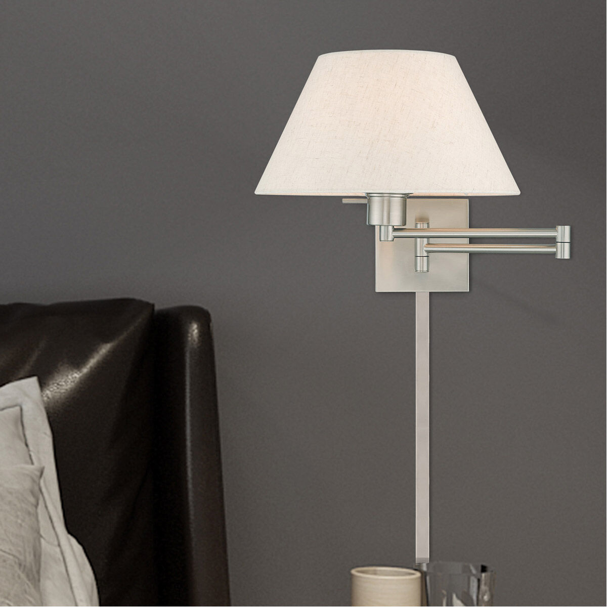 Allison 25 inch 100.00 watt Brushed Nickel Swing Arm Wall Lamp Wall Light