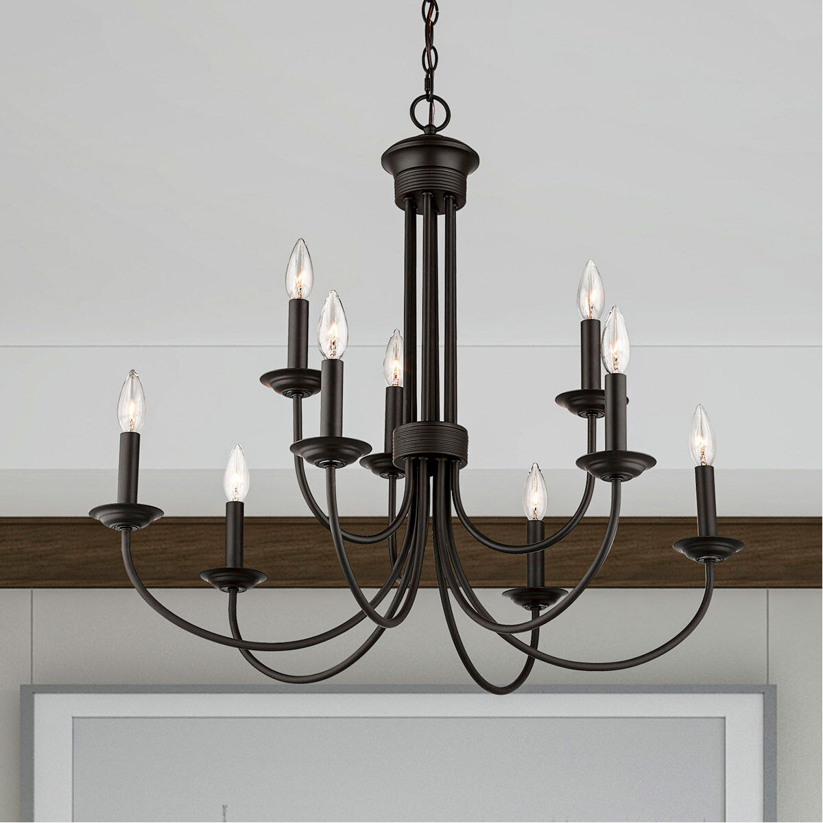 Estate 9 Light 30 inch Bronze Chandelier Ceiling Light