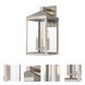 Nyack 3 Light 17.5 inch Brushed Nickel Outdoor Wall Lantern