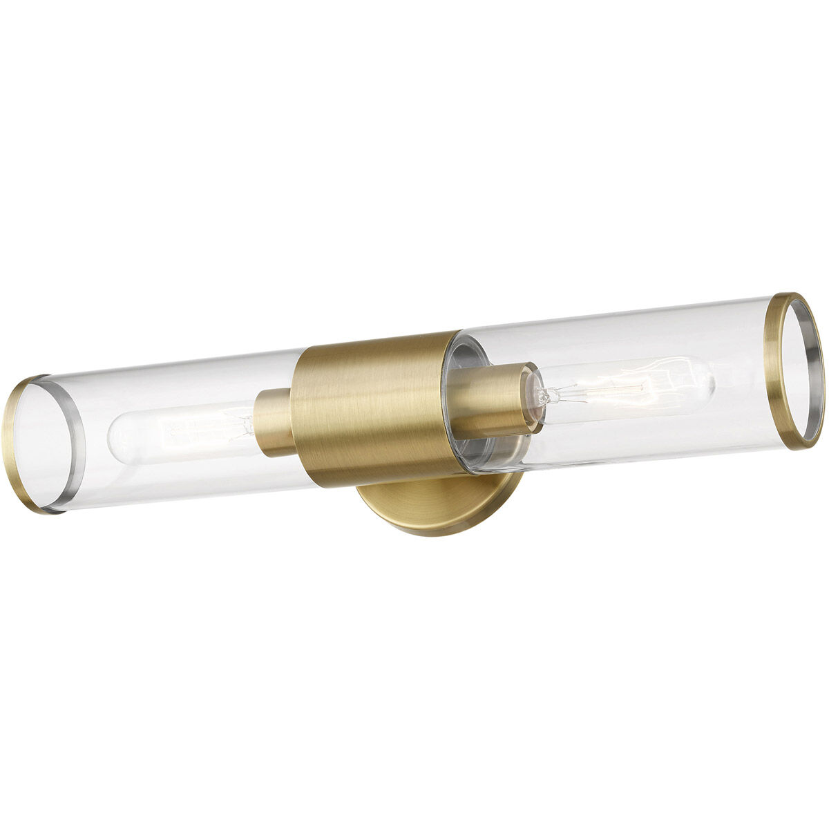 Banca 2 Light 4 inch Antique Brass ADA Vanity Sconce Wall Light