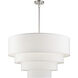 Manorwood 8 Light 35 inch Brushed Nickel Pendant Chandelier Ceiling Light