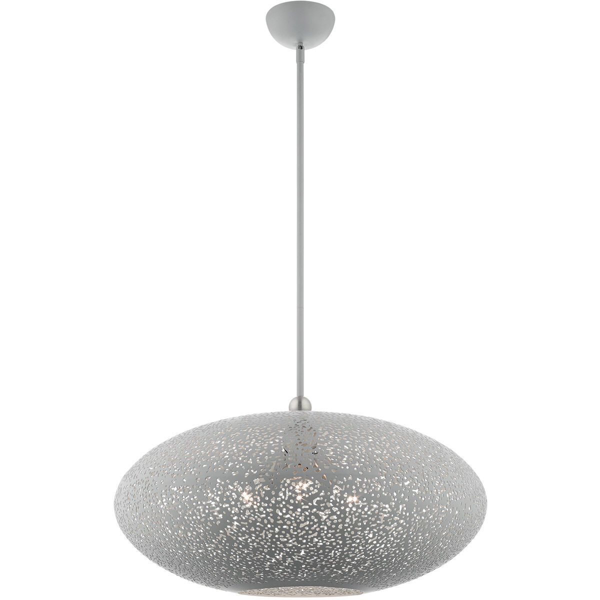 Charlton 3 Light 24 inch Nordic Gray with Brushed Nickel Accents Pendant Ceiling Light